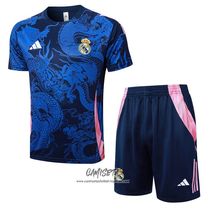 Chandal del Real Madrid Dragon 2024-2025 Manga Corta Azul - Pantalon Corto